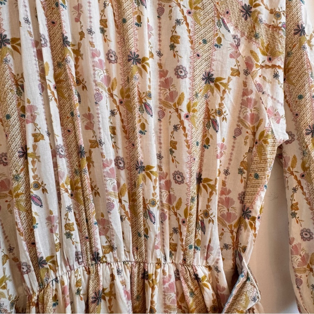 Baybala Lele Dress Floral Cream Pink Boho Large - Picture 6 of 9